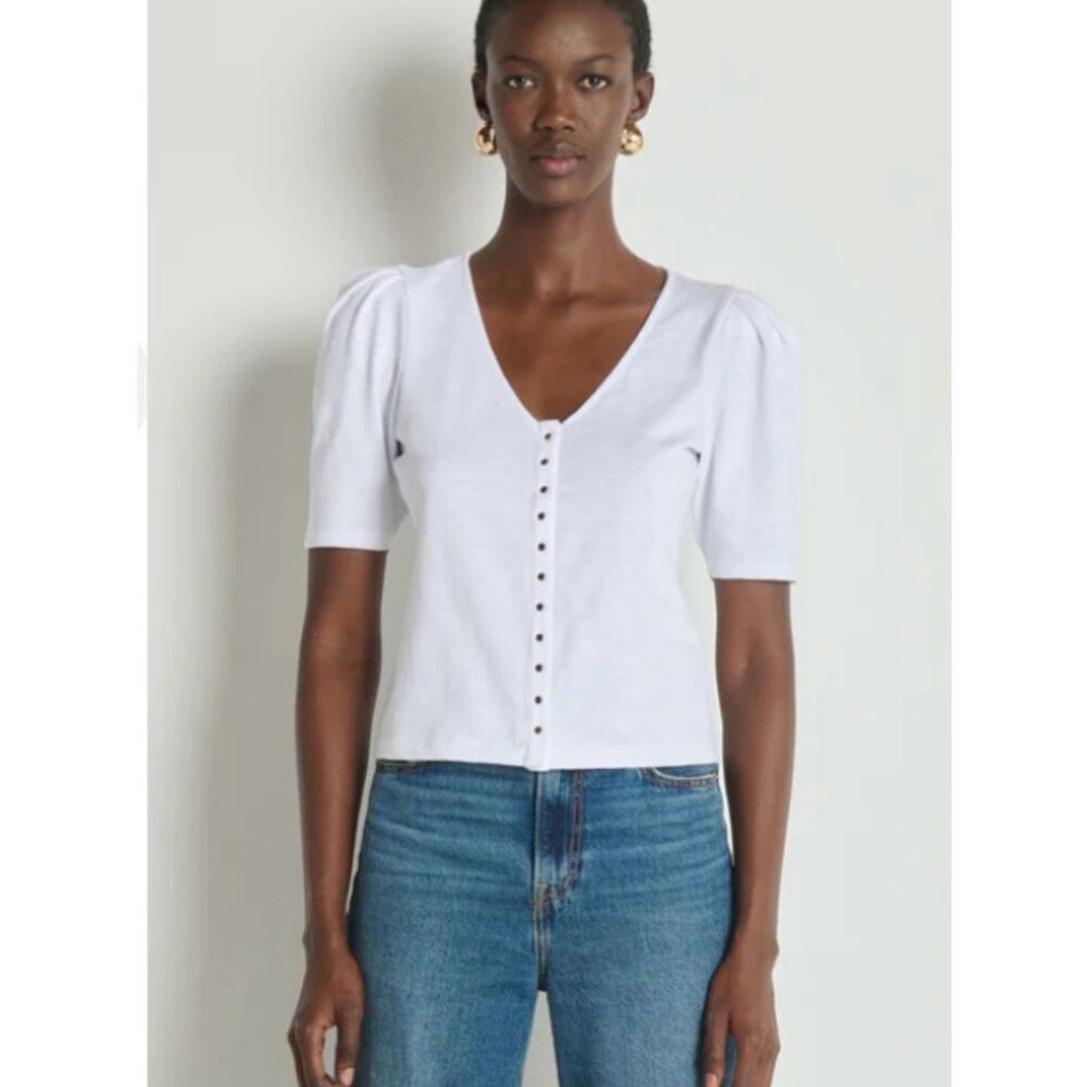 Anthropologie Nation Los Angeles 100% Cotton Jen Buttondown Top L